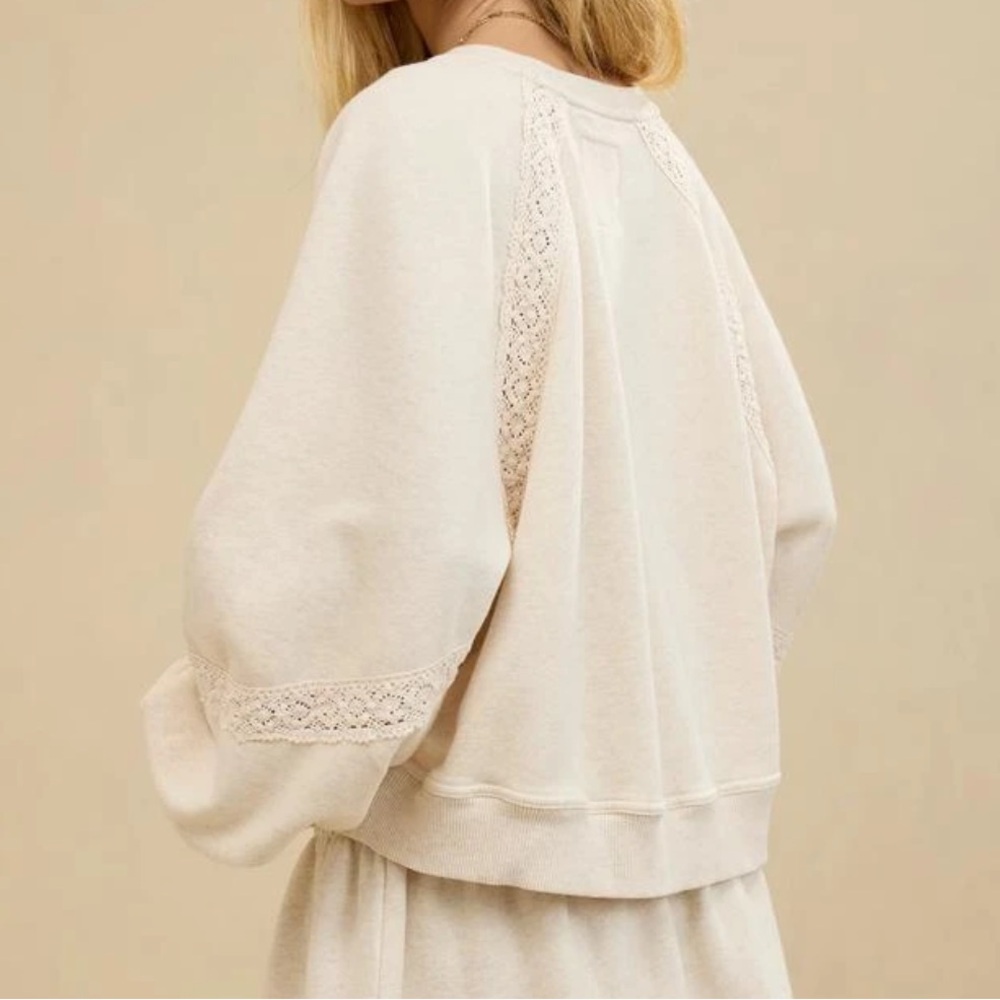 Aerie Hey Crochet Sweatshirt - Picture 4 of 13